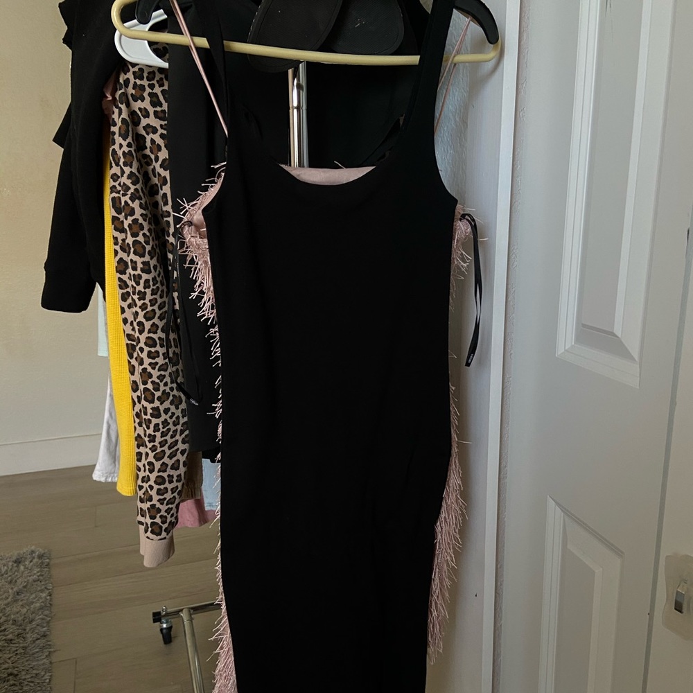Long tight black dress